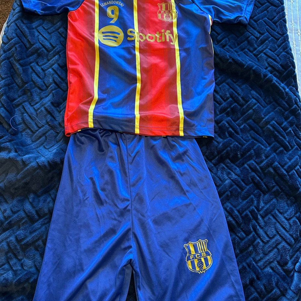 Sport-Tek Blue and Red Soccer Jersey